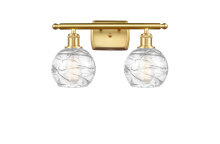 Innovations Lighting 516-2W-SG-G1213-6CL - Athens Deco Swirl - 2 Light - 16 inch - Satin Gold - Bath Vanity Light