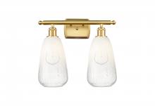 Innovations Lighting 516-2W-SG-G480-6OP - Brookhaven Almond - 2 Light - 16 inch - Satin Gold - Bath Vanity Light