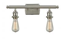 Innovations Lighting 516-2W-SN - Bare Bulb - 2 Light - 16 inch - Brushed Satin Nickel - Bath Vanity Light