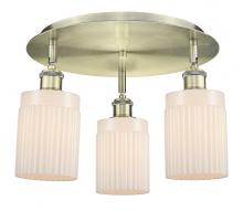 Innovations Lighting 516-3C-AB-G341 - Hadley - 3 Light - 16 inch - Antique Brass - Semi-Flush Mount