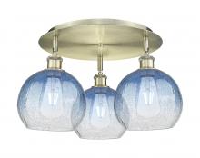 Innovations Lighting 516-3C-AB-G483-8SB - Brookhaven Globe - 3 Light - 20 inch - Antique Brass - Semi-Flush Mount