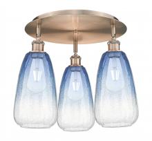 Innovations Lighting 516-3C-AC-G480-6SB - Brookhaven Almond - 3 Light - 18 inch - Antique Copper - Semi-Flush Mount