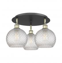 Innovations Lighting 516-3C-BAB-G122C-8CL - Athens - 3 Light - 20 inch - Black Antique Brass - Flush Mount