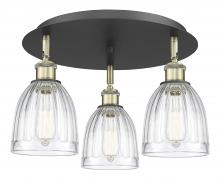 Innovations Lighting 516-3C-BAB-G442 - Brookfield - 3 Light - 18 inch - Black Antique Brass - Semi-Flush Mount