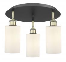 Innovations Lighting 516-3C-BAB-G801 - Clymer - 3 Light - 16 inch - Black Antique Brass - Semi-Flush Mount