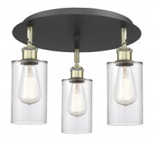 Innovations Lighting 516-3C-BAB-G802 - Clymer - 3 Light - 16 inch - Black Antique Brass - Semi-Flush Mount