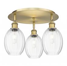 Innovations Lighting 516-3C-BB-G459-6CL - Preston Bulb - 3 Light - 18 inch - Brushed Brass - Semi-Flush Mount