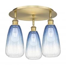 Innovations Lighting 516-3C-BB-G480-6SB - Brookhaven Almond - 3 Light - 18 inch - Brushed Brass - Semi-Flush Mount