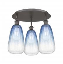 Innovations Lighting 516-3C-OB-G480-6SB - Brookhaven Almond - 3 Light - 18 inch - Oil Rubbed Bronze - Semi-Flush Mount