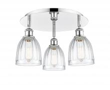 Innovations Lighting 516-3C-PC-G442 - Brookfield - 3 Light - 18 inch - Polished Chrome - Flush Mount