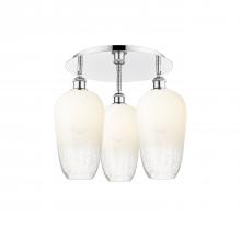 Innovations Lighting 516-3C-PC-G484-7OP - Brookhaven Flute - 3 Light - 19 inch - Polished Chrome - Semi-Flush Mount