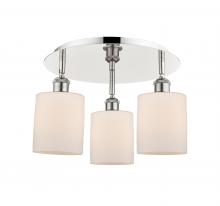 Innovations Lighting 516-3C-PN-G111 - Cobbleskill - 3 Light - 17 inch - Polished Nickel - Flush Mount