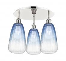 Innovations Lighting 516-3C-PN-G480-6SB - Brookhaven Almond - 3 Light - 18 inch - Polished Nickel - Semi-Flush Mount