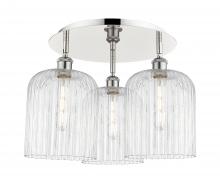 Innovations Lighting 516-3C-PN-G559-8CL - Bridal Veil - 3 Light - 17 inch - Polished Nickel - Semi-Flush Mount