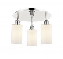 Innovations Lighting 516-3C-PN-G801 - Clymer - 3 Light - 16 inch - Polished Nickel - Semi-Flush Mount