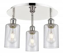 Innovations Lighting 516-3C-PN-G804 - Clymer - 3 Light - 16 inch - Polished Nickel - Semi-Flush Mount