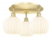Innovations Lighting 516-3C-SG-G1217-8WV - White Venetian - 3 Light - 20 inch - Satin Gold - Semi-Flush Mount