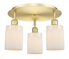 Innovations Lighting 516-3C-SG-G341 - Hadley - 3 Light - 16 inch - Satin Gold - Flush Mount