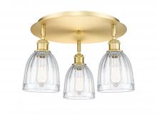 Innovations Lighting 516-3C-SG-G442 - Brookfield - 3 Light - 18 inch - Satin Gold - Semi-Flush Mount