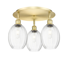 Innovations Lighting 516-3C-SG-G459-6CL - Preston Bulb - 3 Light - 18 inch - Satin Gold - Semi-Flush Mount