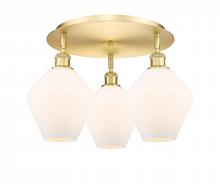 Innovations Lighting 516-3C-SG-G651-8 - Cindyrella - 3 Light - 20 inch - Satin Gold - Semi-Flush Mount