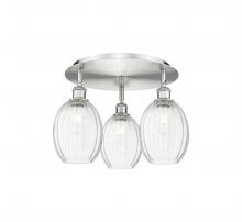 Innovations Lighting 516-3C-SN-G459-6CL - Preston Bulb - 3 Light - 18 inch - Satin Nickel - Semi-Flush Mount