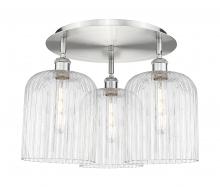 Innovations Lighting 516-3C-SN-G559-8CL - Bridal Veil - 3 Light - 17 inch - Satin Nickel - Semi-Flush Mount