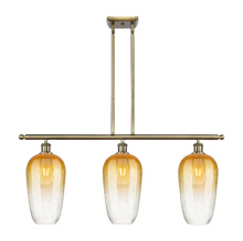 Innovations Lighting 516-3I-AB-G484-7AM - Brookhaven Flute - 3 Light - 36 inch - Antique Brass - Stem Hung - Island Light