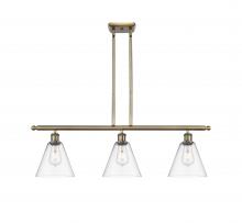Innovations Lighting 516-3I-AB-GBC-82 - Berkshire - 3 Light - 36 inch - Antique Brass - Stem hung - Island Light
