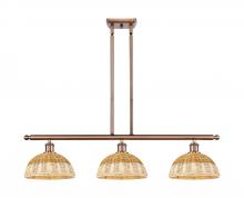 Innovations Lighting 516-3I-AC-NBD2-9-NAT - Bristol Natural II - 3 Light - 36 inch - Antique Copper - Stem Hung - Island Light