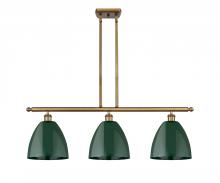 Innovations Lighting 516-3I-BB-MBD-9-GR - Plymouth - 3 Light - 36 inch - Brushed Brass - Cord hung - Island Light