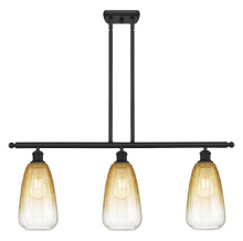 Innovations Lighting 516-3I-BK-G480-6AM - Brookhaven Almond - 3 Light - 36 inch - Matte Black - Stem Hung - Island Light