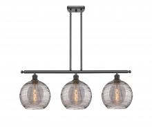 Innovations Lighting 516-3I-OB-G1213-10SM - Athens Deco Swirl - 3 Light - 37 inch - Oil Rubbed Bronze - Cord hung - Island Light