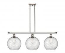 Innovations Lighting 516-3I-PN-G122-10CSN - Farmhouse Chicken Wire - 3 Light - 37 inch - Polished Nickel - Stem hung - Island Light
