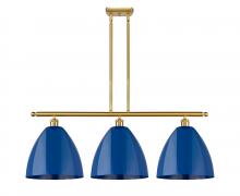 Innovations Lighting 516-3I-SG-MBD-12-BL - Plymouth - 3 Light - 39 inch - Satin Gold - Cord hung - Island Light