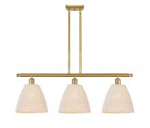 Innovations Lighting 516-3I-SG-NBD-9-NAT - Bristol Natural - 3 Light - 36 inch - Satin Gold - Stem Hung - Island Light