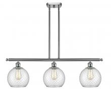 Innovations Lighting 516-3I-SN-G122-8CSN - Farmhouse Chicken Wire 3 Light Island Light