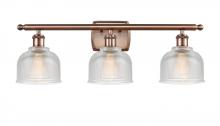 Innovations Lighting 516-3W-AC-G412 - Dayton - 3 Light - 26 inch - Antique Copper - Bath Vanity Light