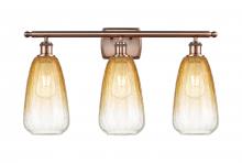 Innovations Lighting 516-3W-AC-G480-6AM - Brookhaven Almond - 3 Light - 26 inch - Antique Copper - Bath Vanity Light