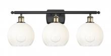 Innovations Lighting 516-3W-BAB-G483-8OP - Brookhaven Globe - 3 Light - 28 inch - Black Antique Brass - Bath Vanity Light