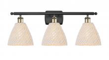 Innovations Lighting 516-3W-BAB-NBD-75-NAT - Bristol Natural - 3 Light - 28 inch - Black Antique Brass - Bath Vanity Light