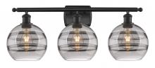 Innovations Lighting 516-3W-BK-G556-8SM - Rochester - 3 Light - 28 inch - Matte Black - Bath Vanity Light
