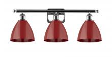 Innovations Lighting 516-3W-PC-MBD-75-RD - Plymouth - 3 Light - 28 inch - Polished Chrome - Bath Vanity Light