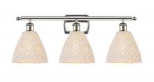 Innovations Lighting 516-3W-PN-NBD-75-NAT - Bristol Natural - 3 Light - 28 inch - Polished Nickel - Bath Vanity Light