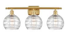 Innovations Lighting 516-3W-SG-G1213-8CL - Athens Deco Swirl - 3 Light - 28 inch - Satin Gold - Bath Vanity Light
