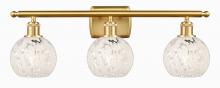 Innovations Lighting 516-3W-SG-G1216-6WM - White Mouchette - 3 Light - 26 inch - Satin Gold - Bath Vanity Light