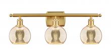 Innovations Lighting 516-3W-SG-G128-6 - Athens - 3 Light - 26 inch - Satin Gold - Bath Vanity Light