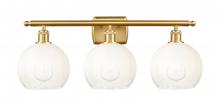 Innovations Lighting 516-3W-SG-G483-8OP - Brookhaven Globe - 3 Light - 28 inch - Satin Gold - Bath Vanity Light