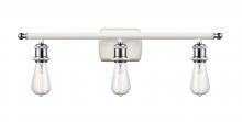 Innovations Lighting 516-3W-WPC - Bare Bulb - 3 Light - 26 inch - White Polished Chrome - Bath Vanity Light