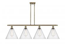 Innovations Lighting 516-4I-AB-GBC-124 - Berkshire - 4 Light - 50 inch - Antique Brass - Stem hung - Island Light